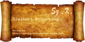 Szeibert Krisztina névjegykártya