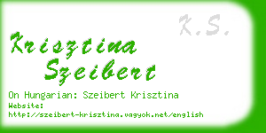 krisztina szeibert business card